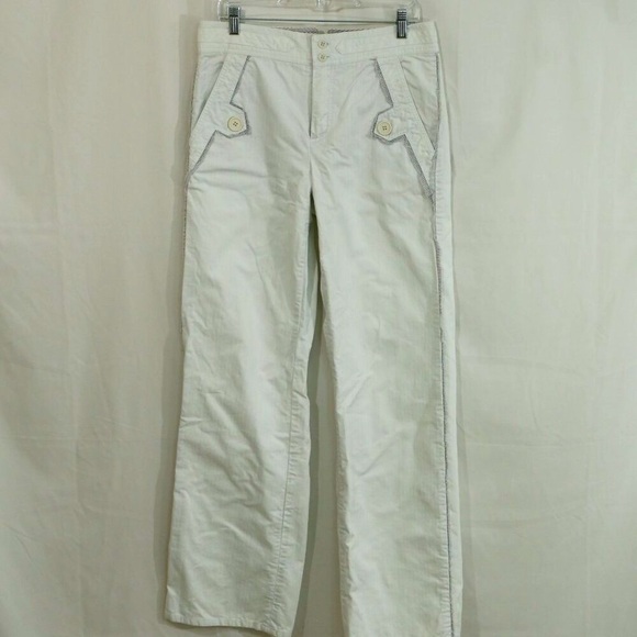Marc Jacobs Women’s White Pants Size 8 – wide Leg Utility Pocket - Picture 1 of 12